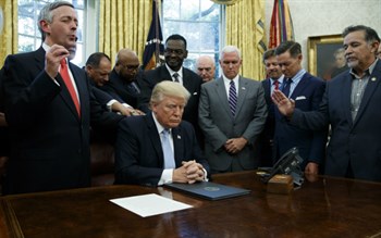 Trump personally receiving Americans’ prayers