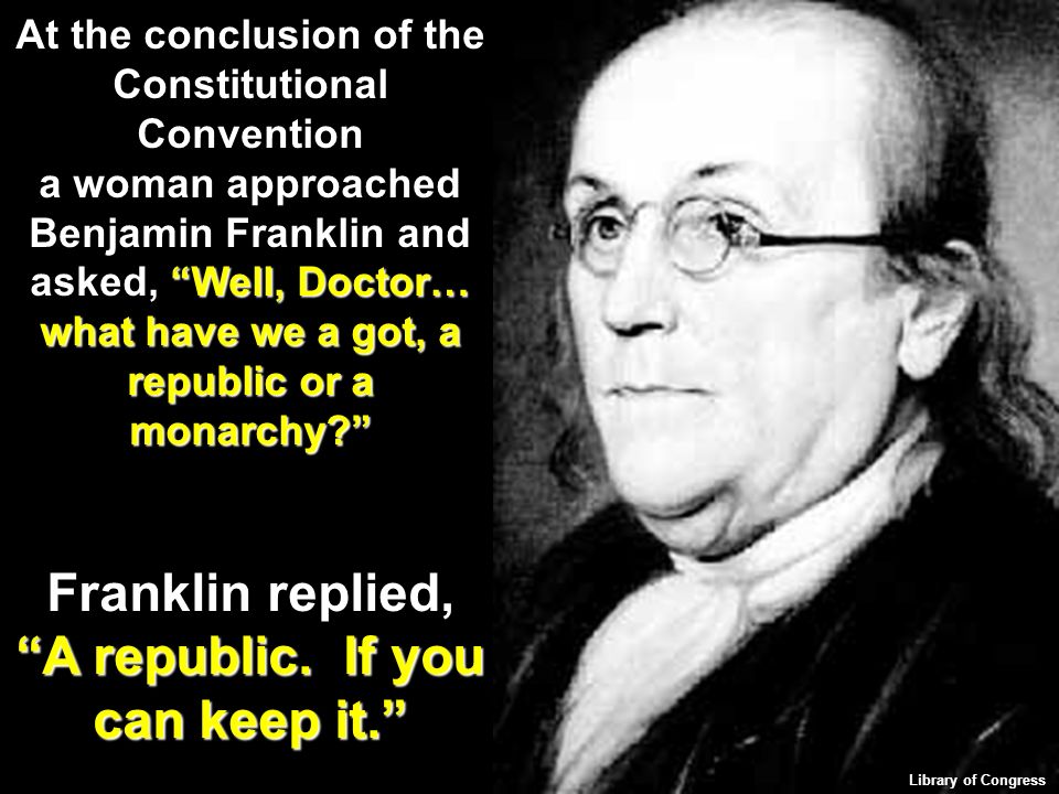 Franklin on Republic